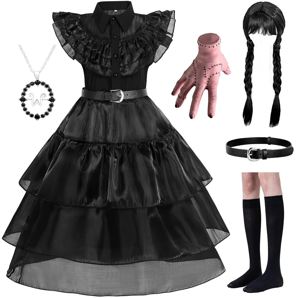 Girls' Black Character Dress Costume Set