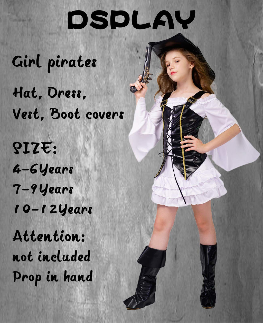 Girls' Pirate Costume Set