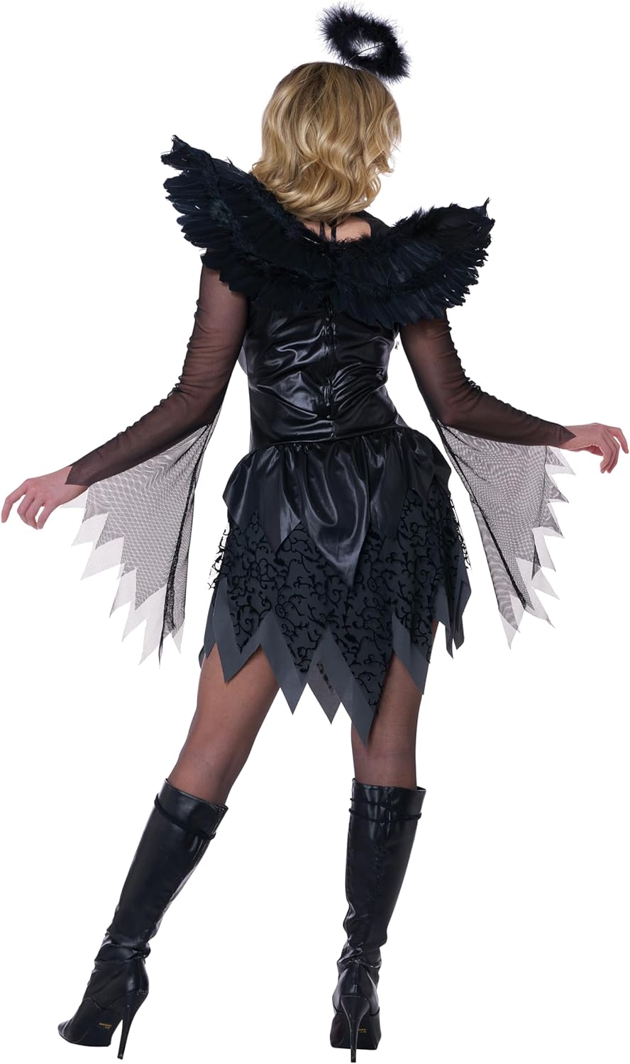 Gothic Fallen Angel Costume with Wings