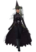 Gothic Witch Costume with Hat & Cape