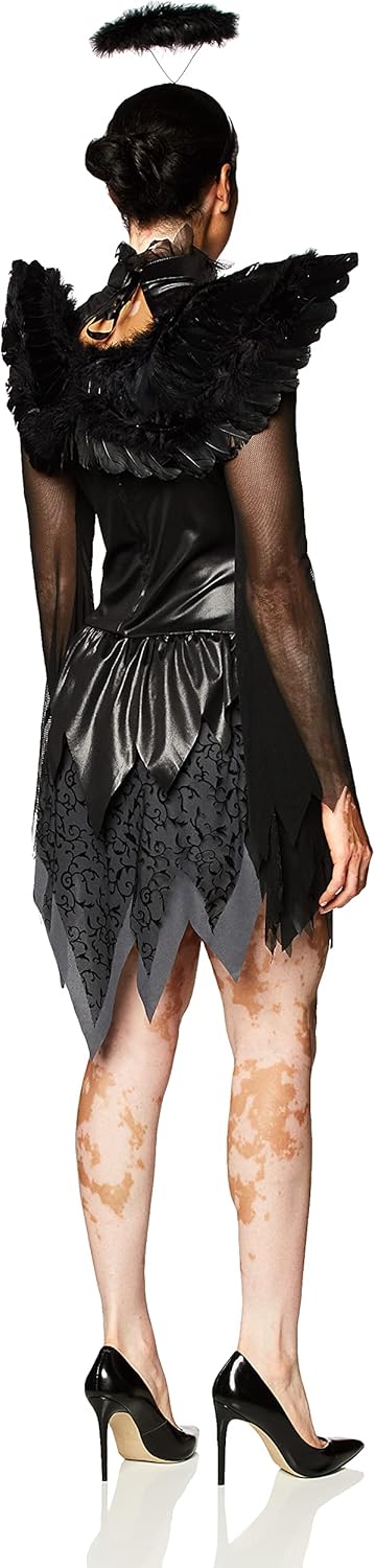 Gothic Fallen Angel Costume with Wings