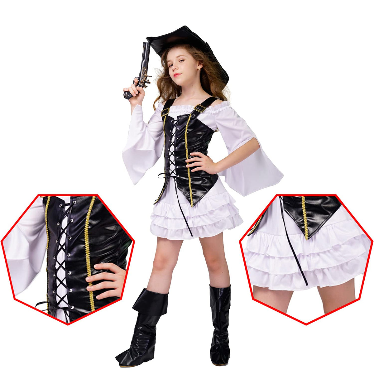 Girls' Pirate Costume Set