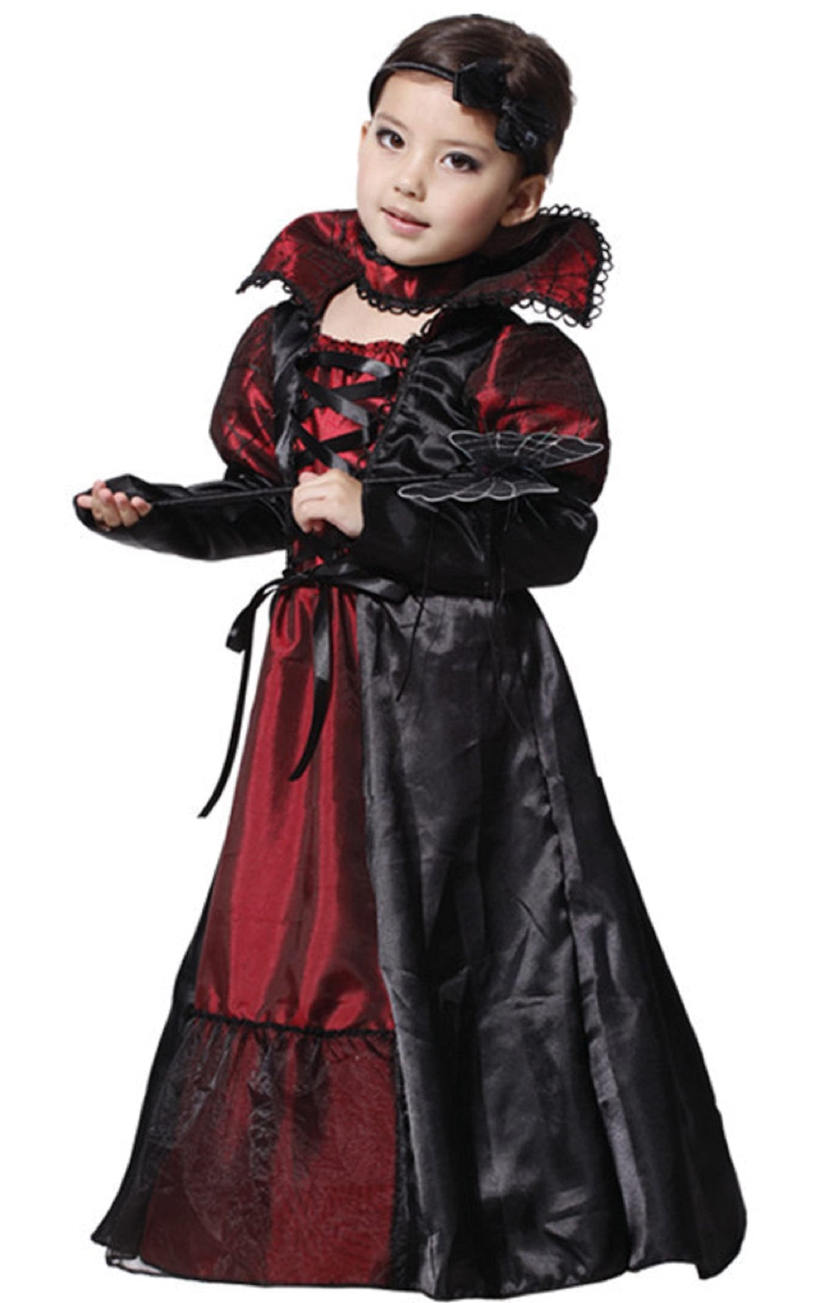 Girls Gothic Vampire Vampiress Dress Costume