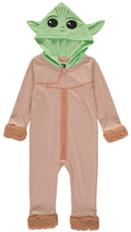 STAR WARS Baby Yoda Costume - Costume - New Born Halloween Costume Halloween Costume Infant Boys Long Sleeve Hooded Romper Bodysuit Solid 12 months