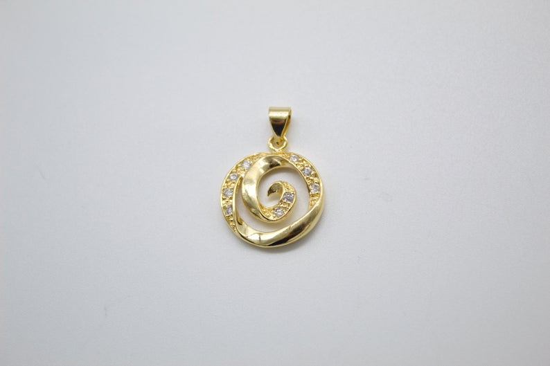 Swirl Cubic Zirconia Pendant