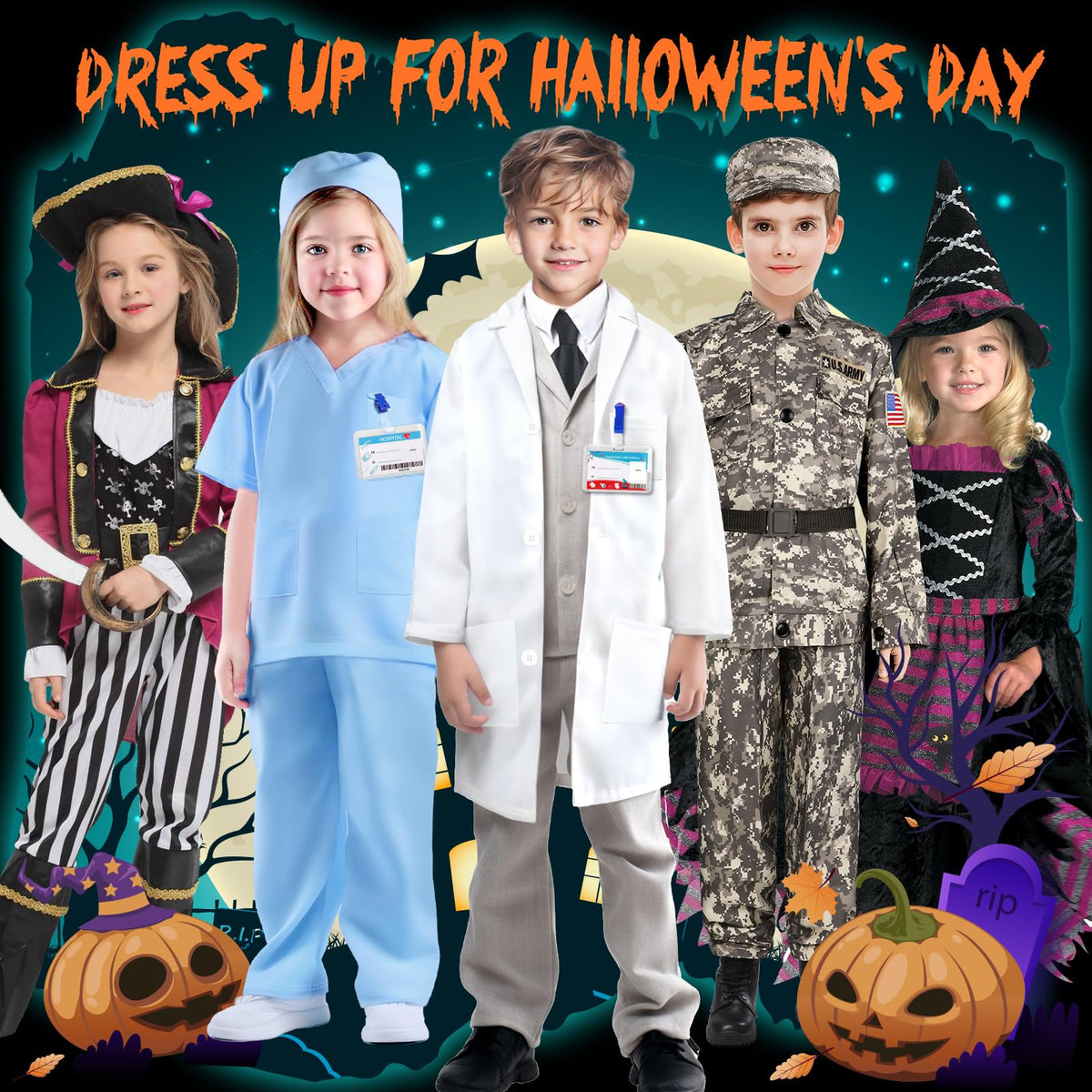 Kids' Doctor Costume with Working Stethoscope