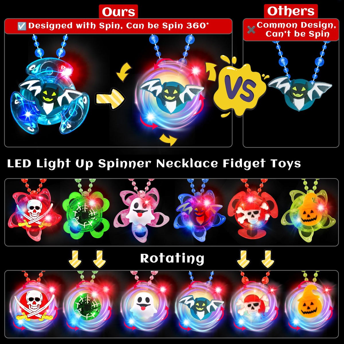 84 PCS Halloween Glow In The Dark Toys Party Favors Bulk Set