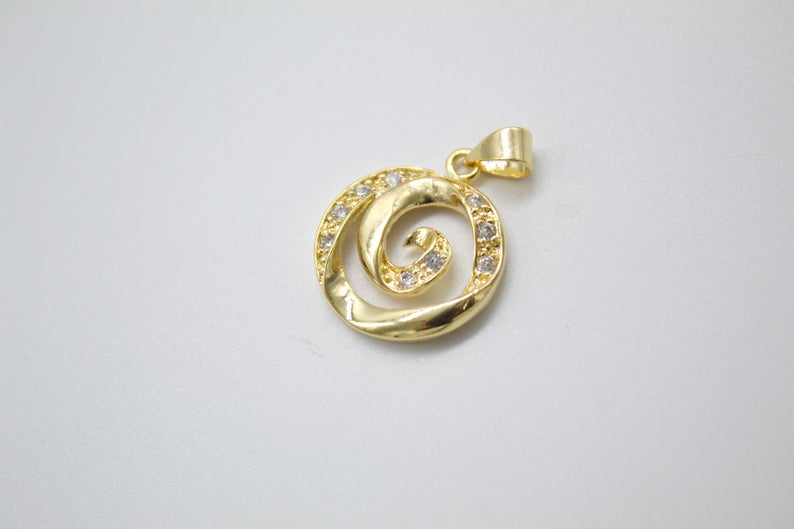 Swirl Cubic Zirconia Pendant
