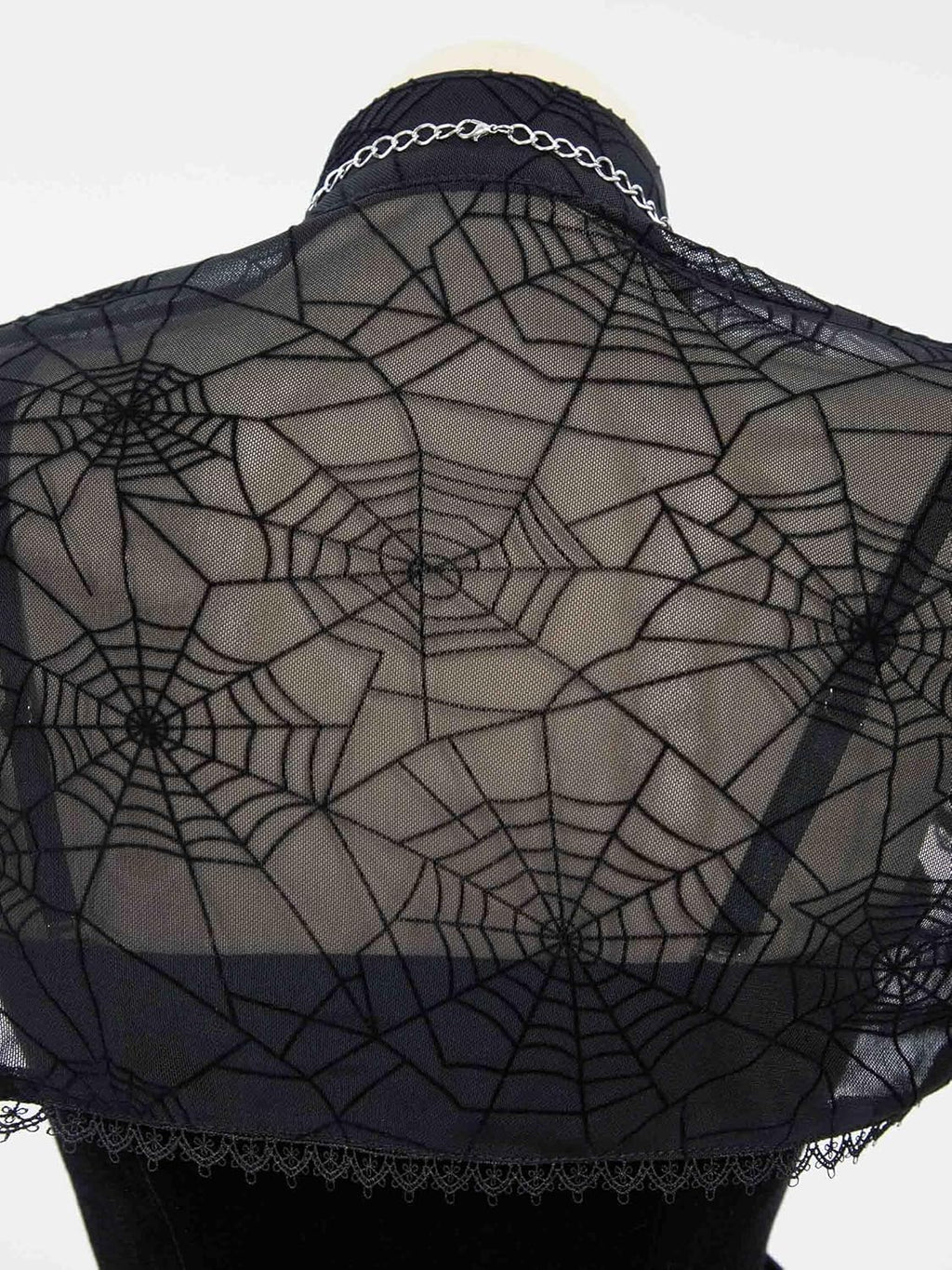 Gothic Vampire Dress with Spiderweb Cloak
