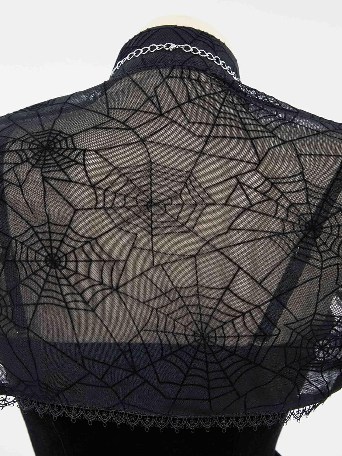 Gothic Vampire Dress with Spiderweb Cloak