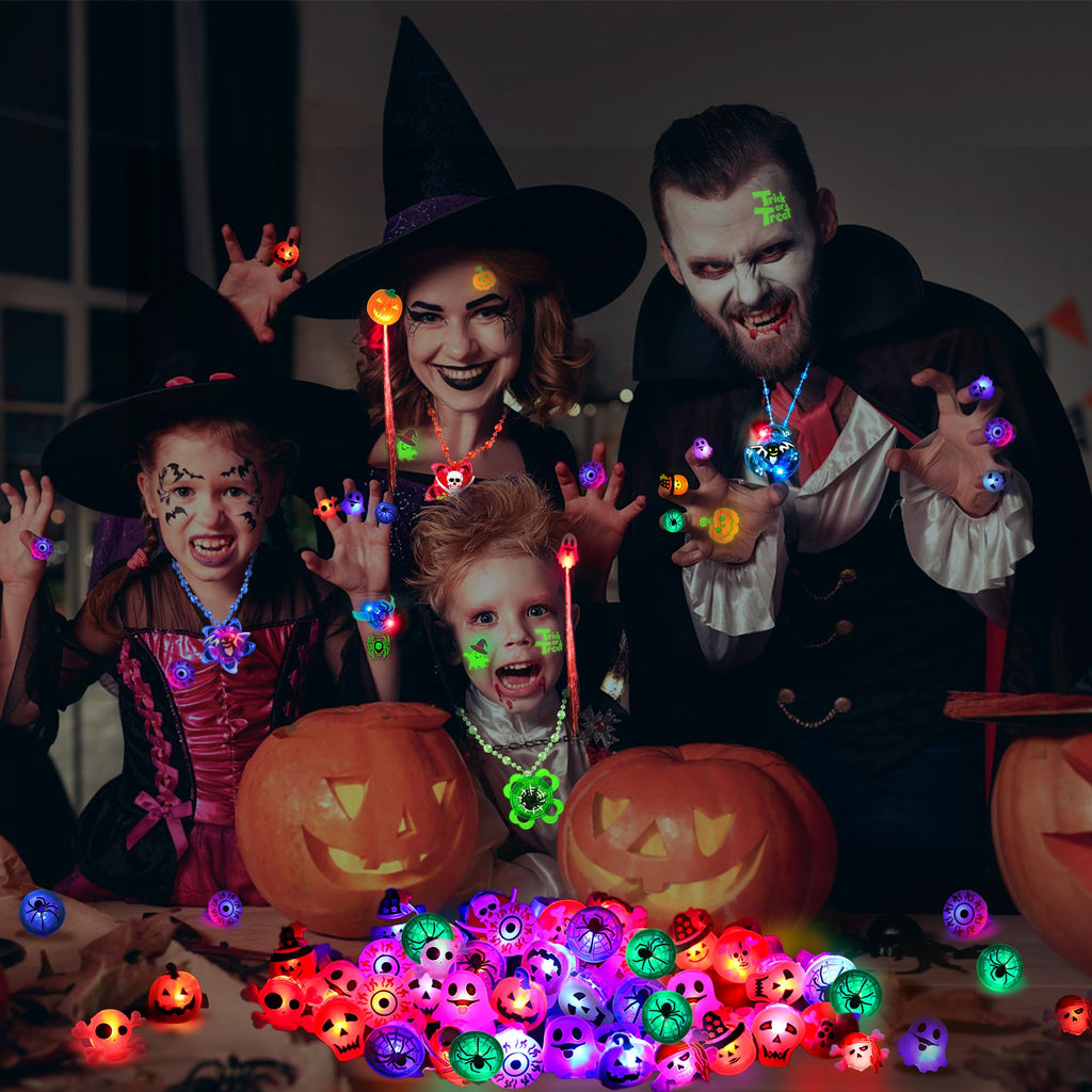 84 PCS Halloween Glow In The Dark Toys Party Favors Bulk Set