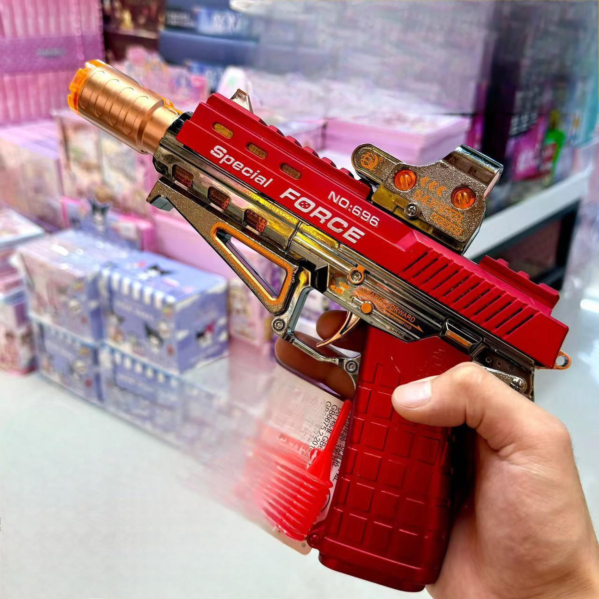 Smoking Vibrating toy gun Halloween prop