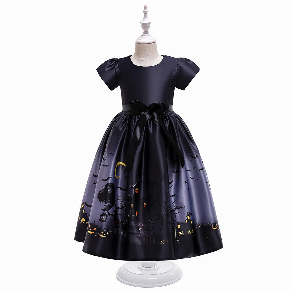 Halloween Dress for Kids Girls Pumpkin Lantern Ghost Costume Party Outfit