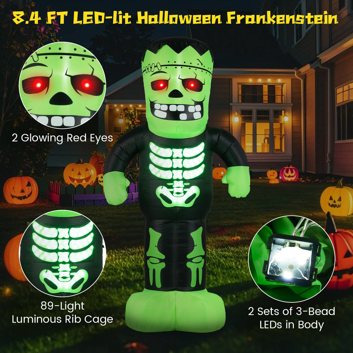 8.4 Feet Tall Halloween Inflatable Frankenstein