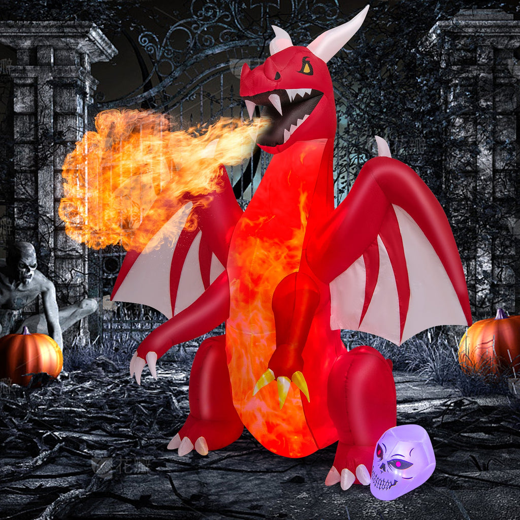 8 Feet Red Dragon with Wings inflatable
