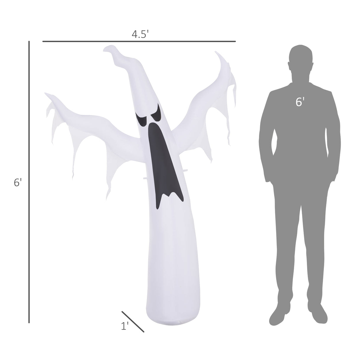 Scary 6' Ghost Inflatable