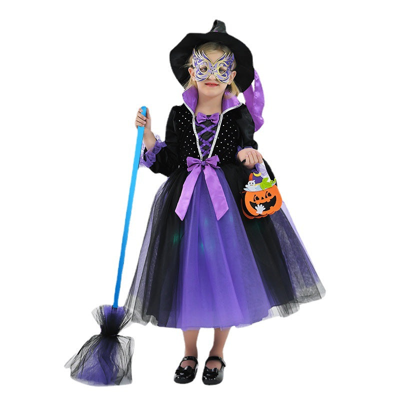 Girls Purple Witch Dress