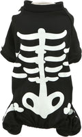 Glow-in-the-Dark Skeleton Dog Halloween Jumpsuit
