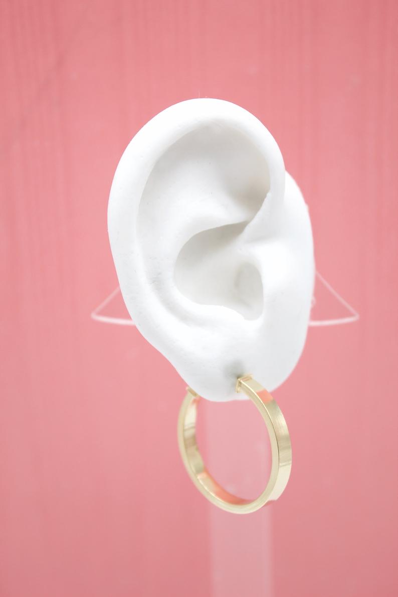 Flat Open Hoop Earrings