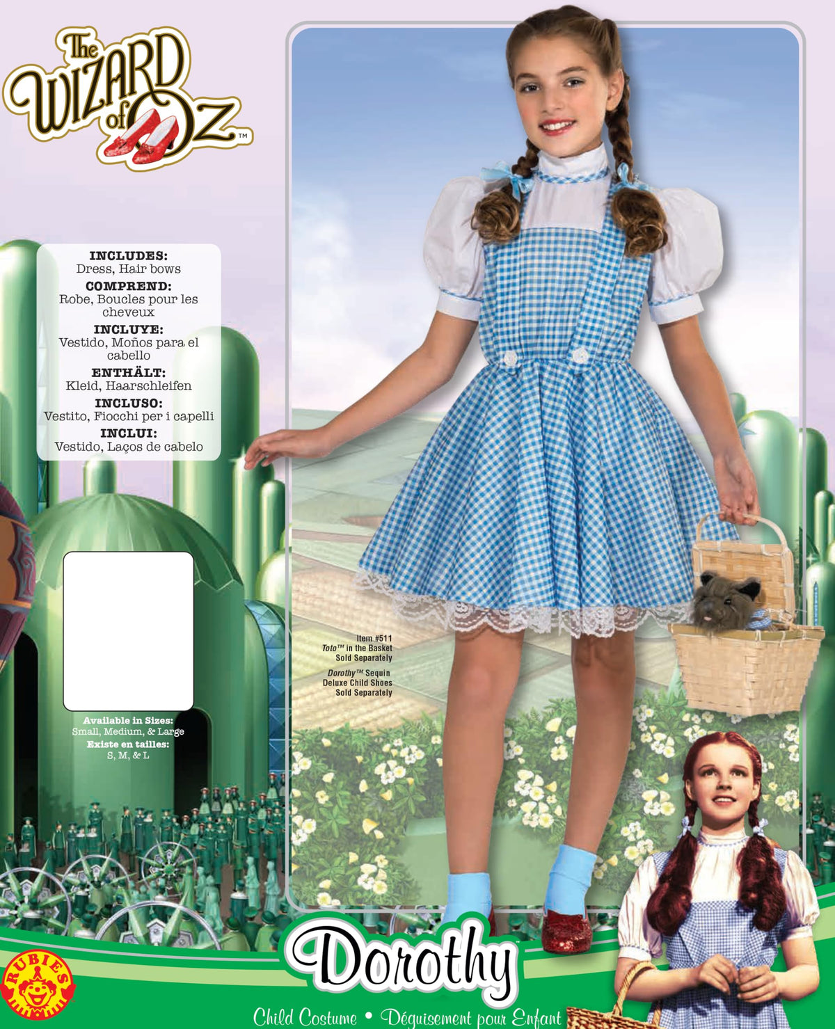 Girls Dorothy Costume Wizard of Oz -