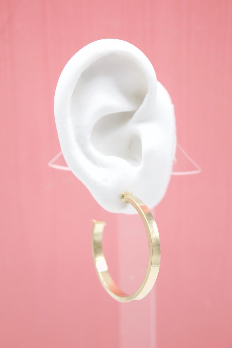Flat Open Hoop Earrings