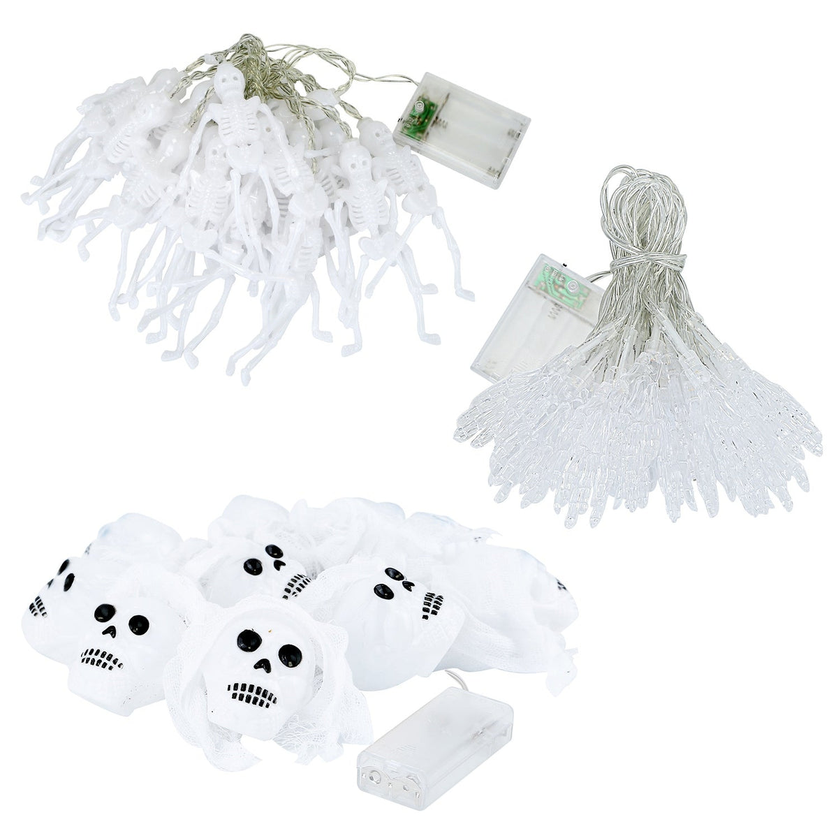 3Pcs Halloween Light Decorations Total 50 LEDs 24ft