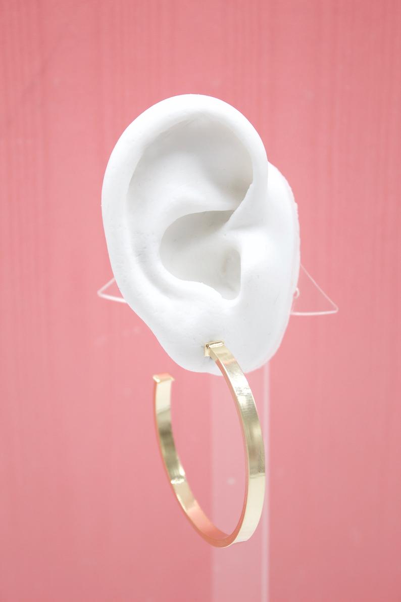 Flat Open Hoop Earrings