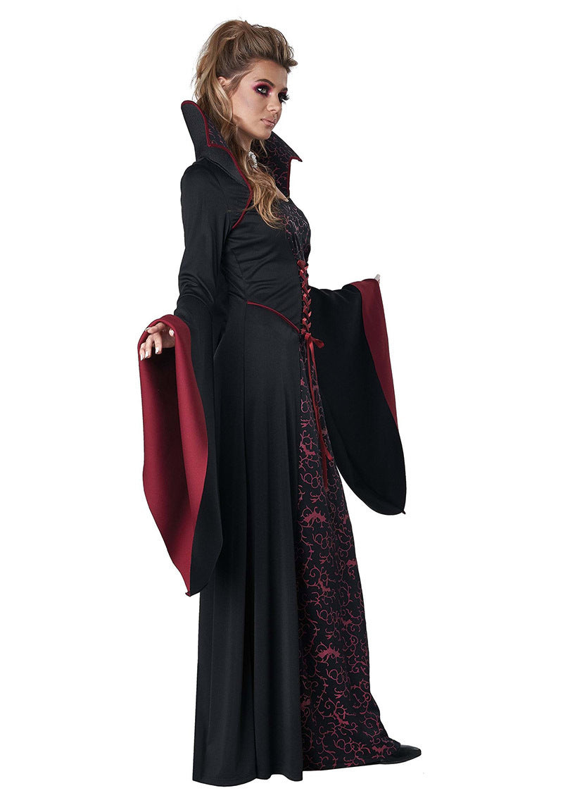 Vampire Costume Cosplay Outfit for Women Halloween Movie Role Play Dress