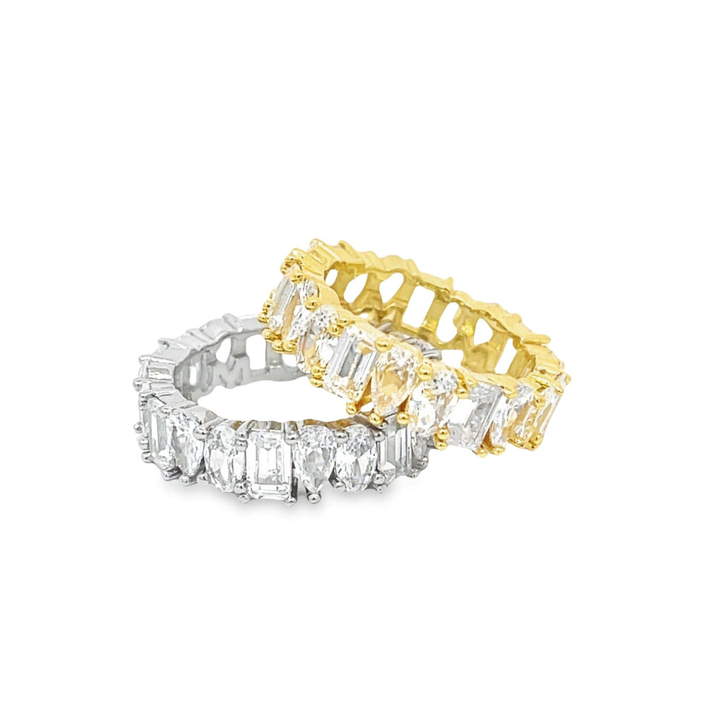 Abstract Cubic Zirconia Ring
