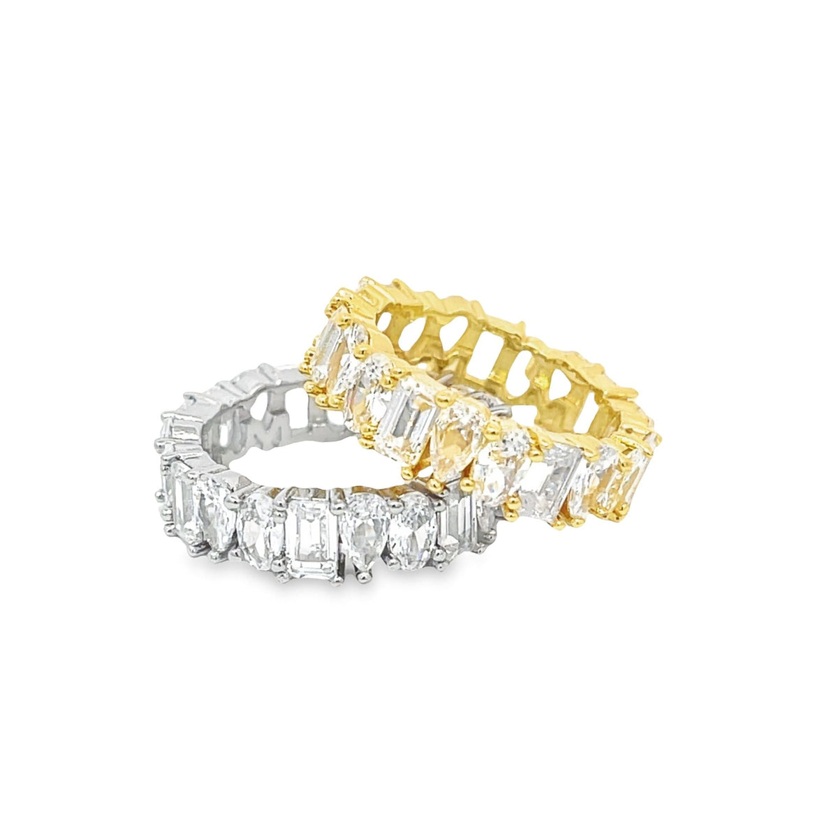 Abstract Cubic Zirconia Ring