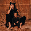 Adult Black Cat Hat & Tail Costume Set