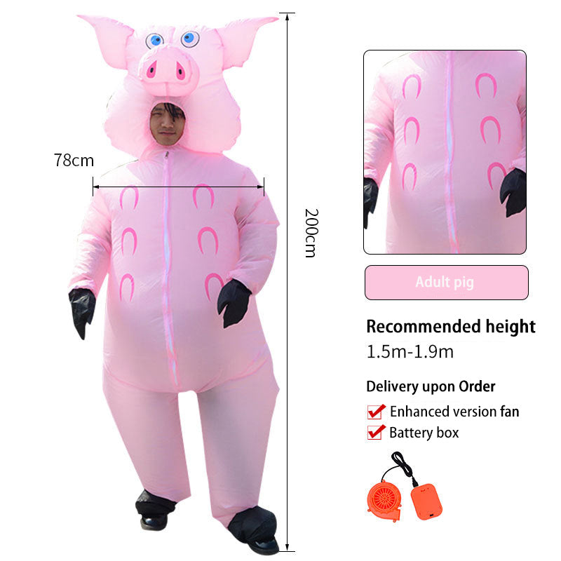 Tiktok Children's 3D Dinosaur Inflatable Clothes Adult Riding Tyrannosaurus Rex Riding Net Red Inflatable Clothes