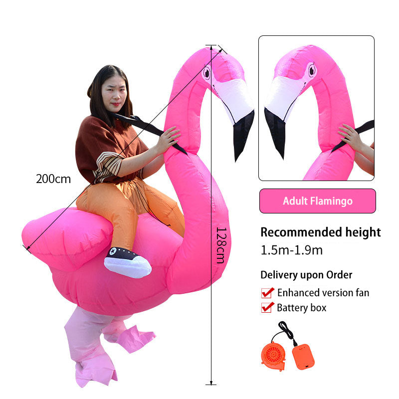 Tiktok Children's 3D Dinosaur Inflatable Clothes Adult Riding Tyrannosaurus Rex Riding Net Red Inflatable Clothes
