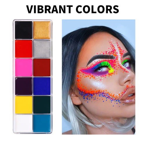 12 Colors Face Color Water Soluble Body Paint