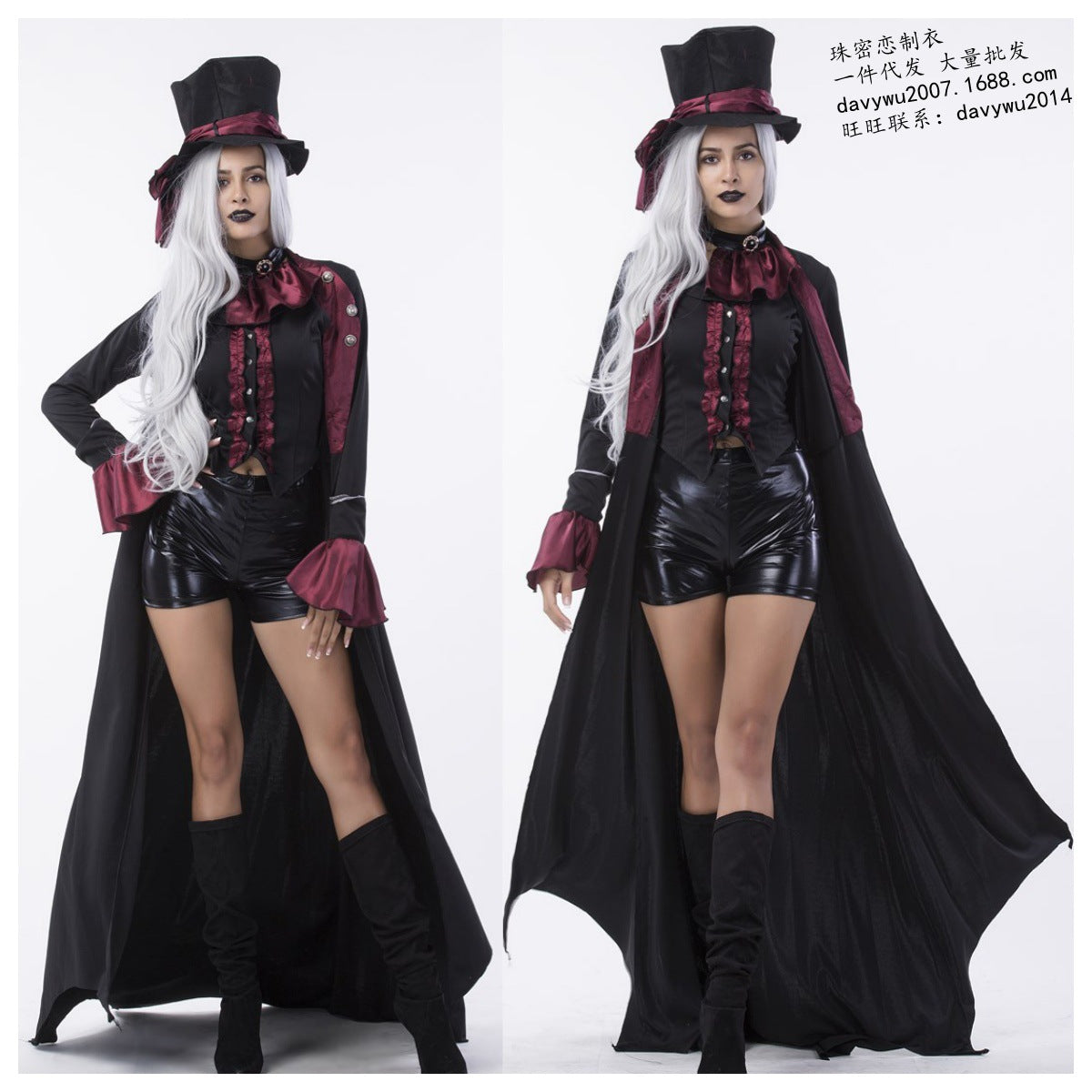Vampire Costume Cosplay Outfit for Women Halloween Role Play Movie