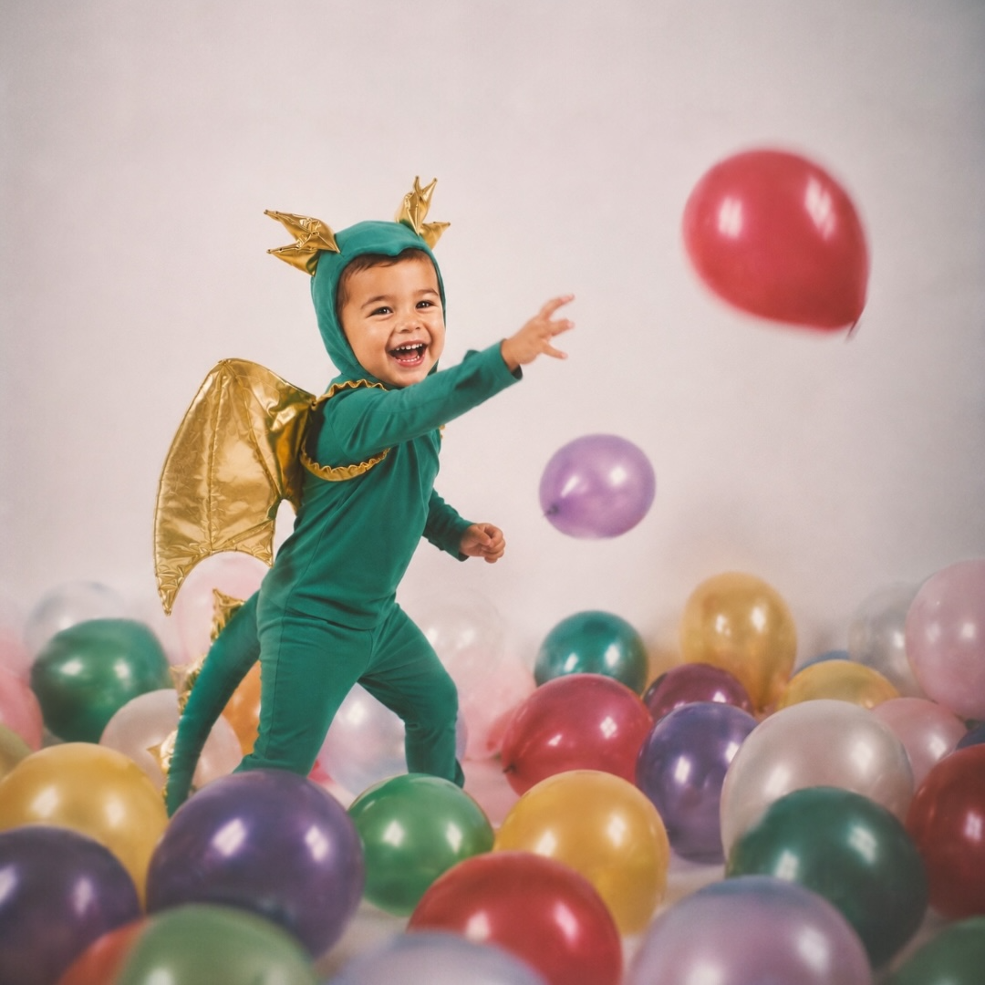 Emerald Green Dragon Kids Costume