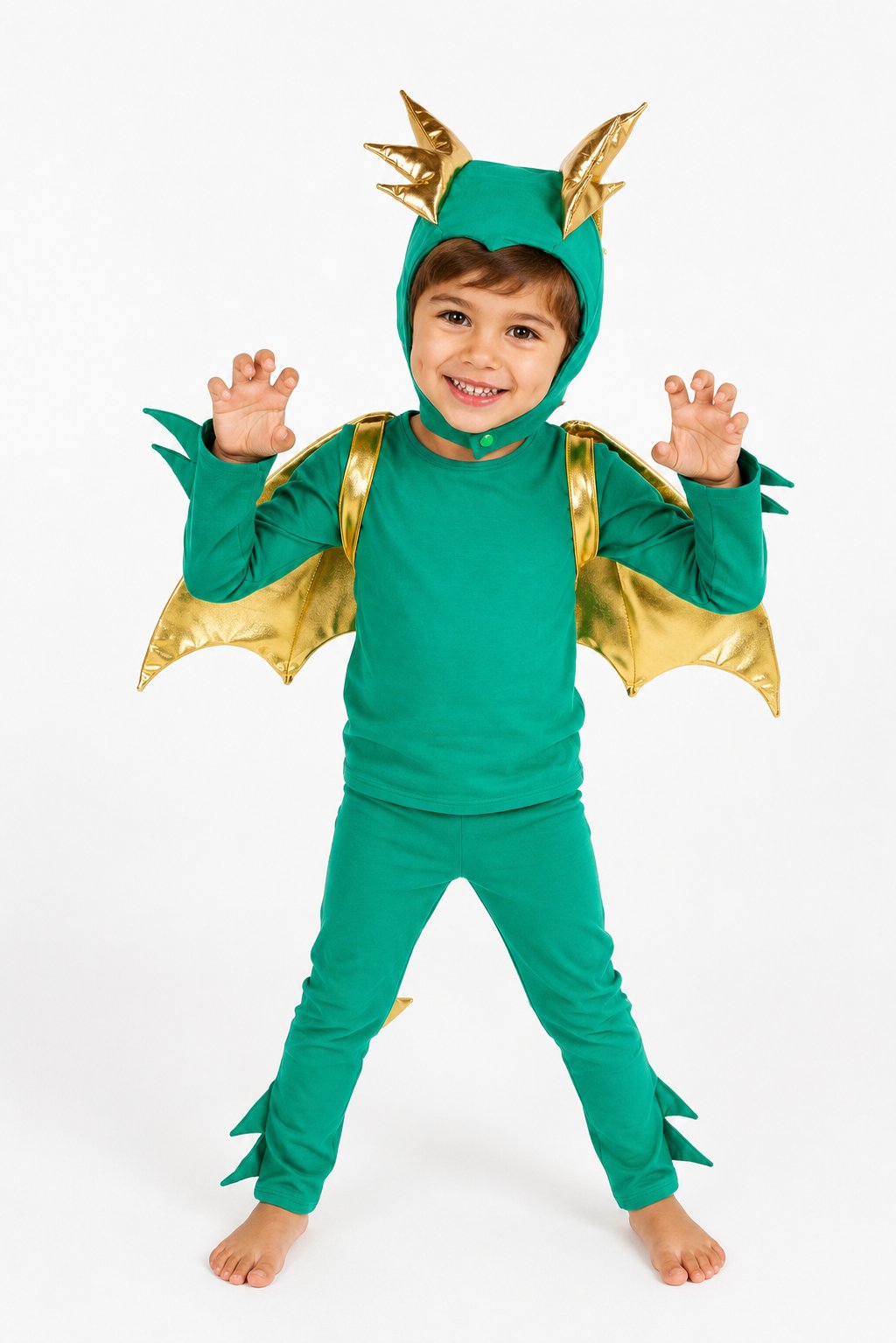 Emerald Green Dragon Kids Costume