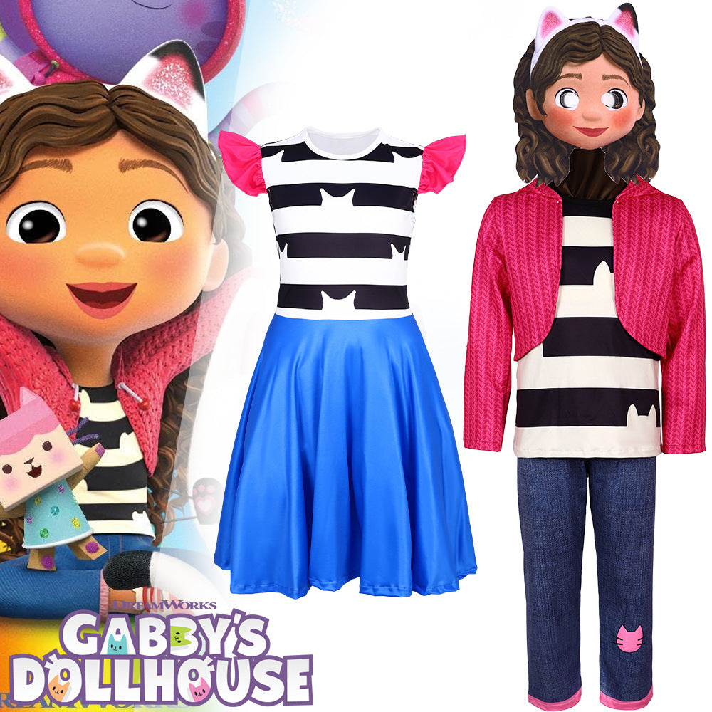 Gabby's Dollhouse Cosplay Jumpsuit Costume Halloween Performance Outfit