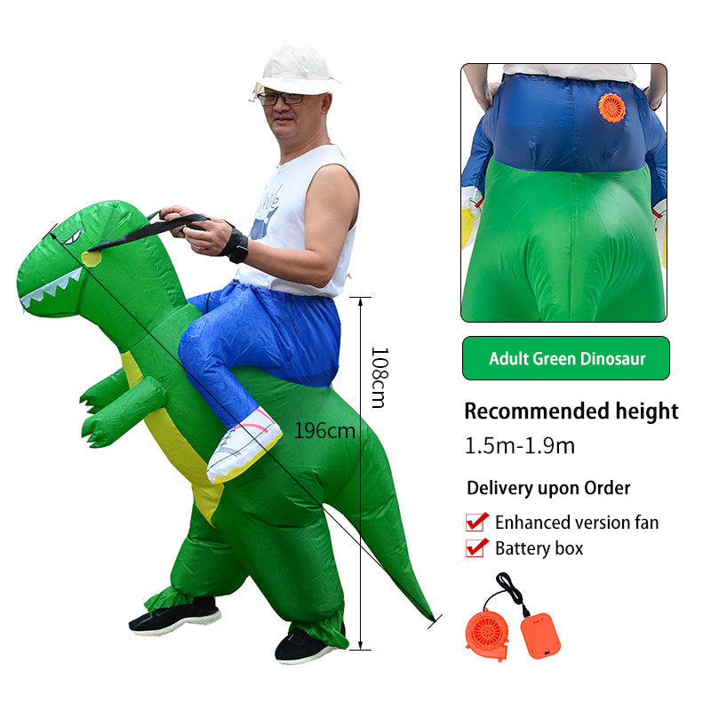 Tiktok Children's 3D Dinosaur Inflatable Clothes Adult Riding Tyrannosaurus Rex Riding Net Red Inflatable Clothes