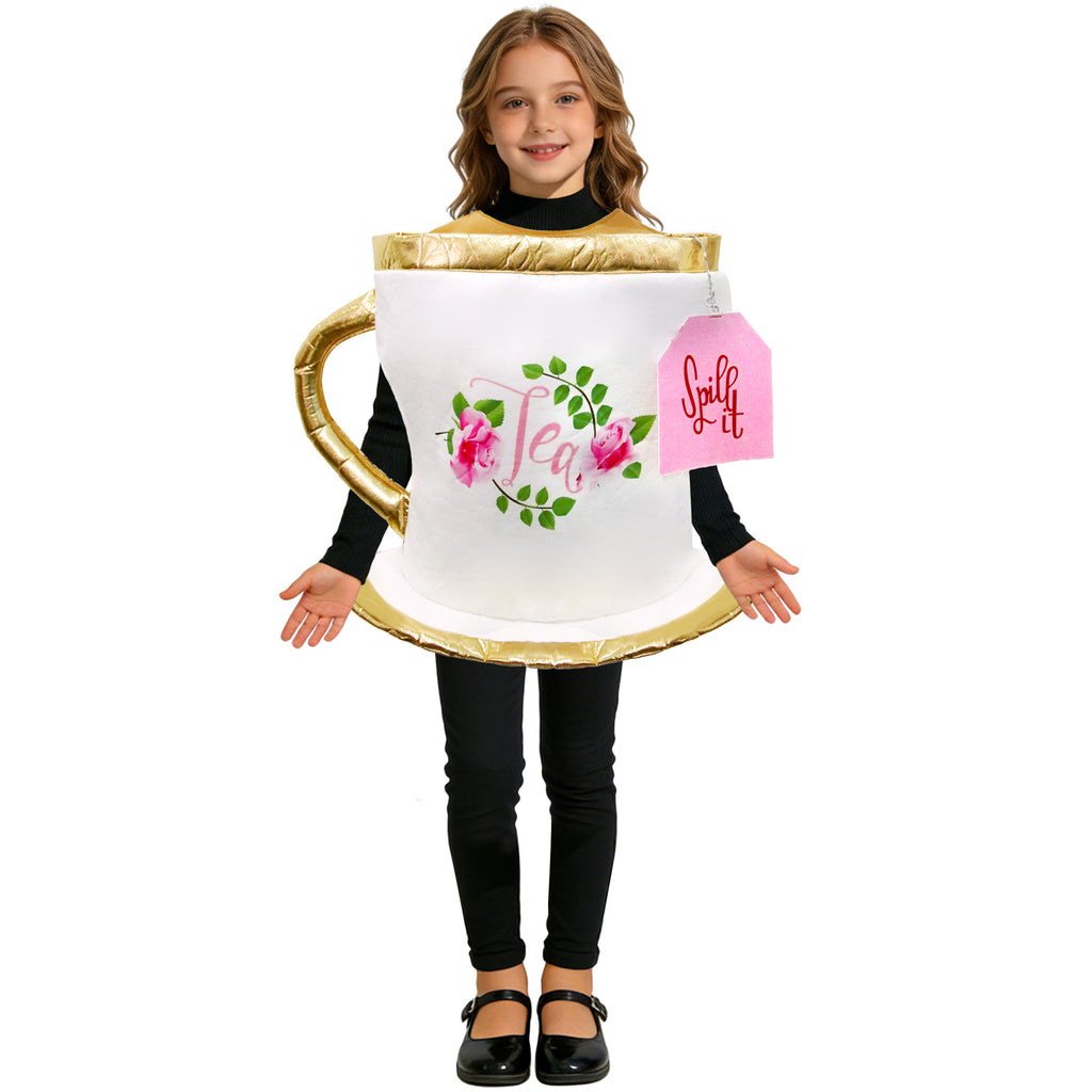 Halloween Children's Tea Cup Cosplay Costume Food-Themed Kindergarten Party Performance Outfit Halloween