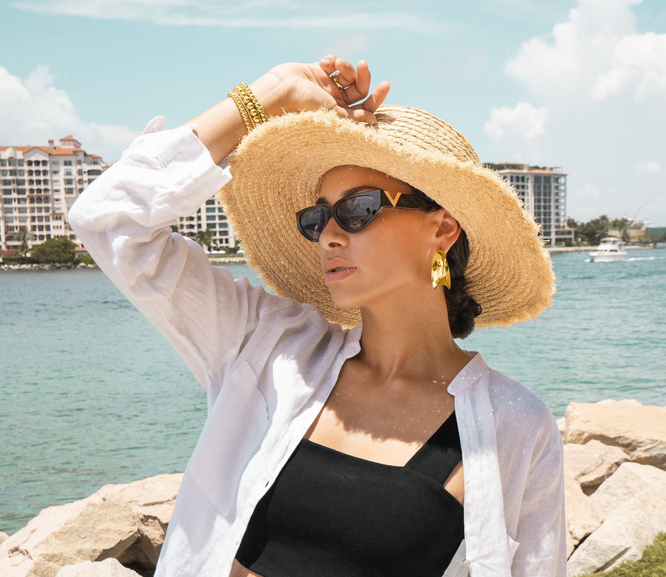 Wide Curved Hoop Earrings