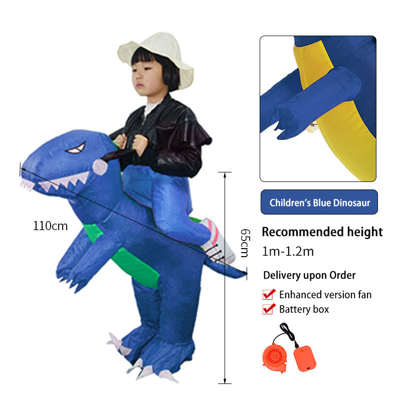 Tiktok Children's 3D Dinosaur Inflatable Clothes Adult Riding Tyrannosaurus Rex Riding Net Red Inflatable Clothes