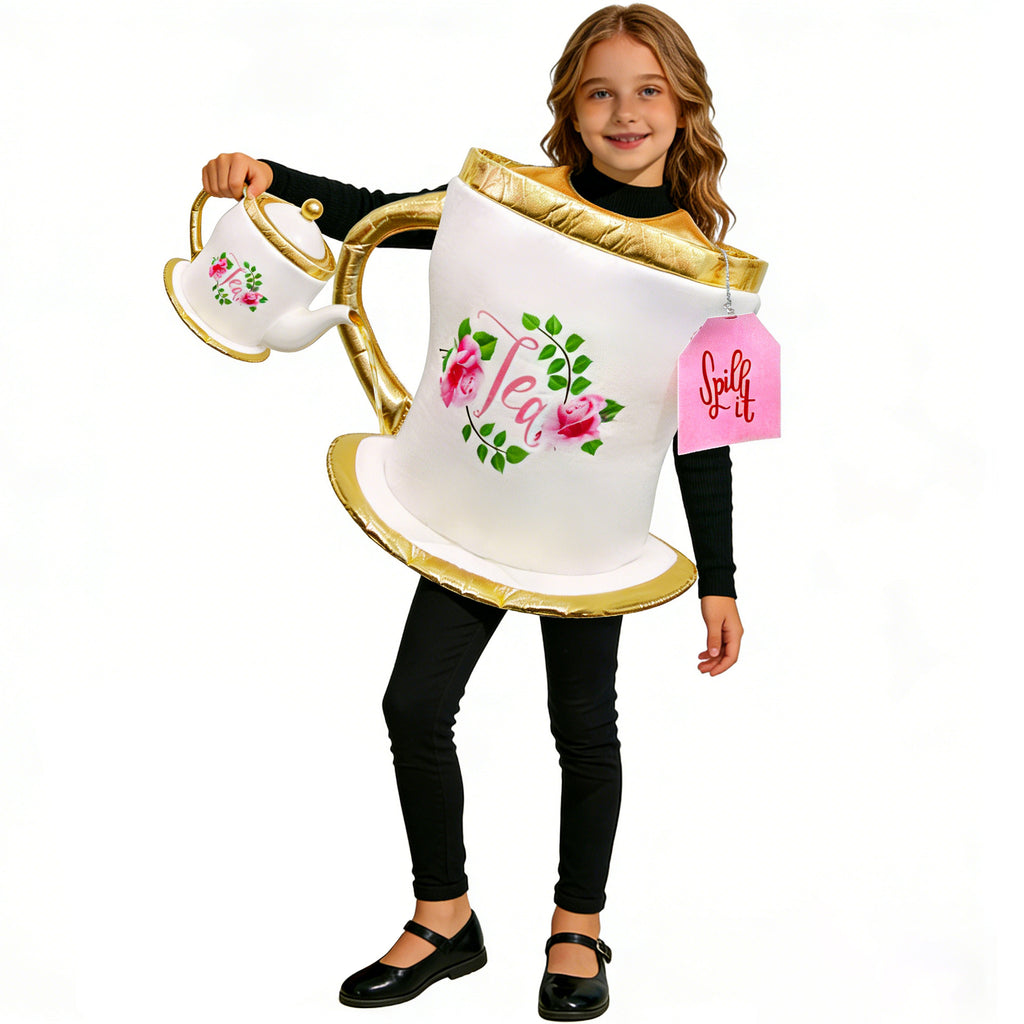 Halloween Children's Tea Cup Cosplay Costume Food-Themed Kindergarten Party Performance Outfit Halloween