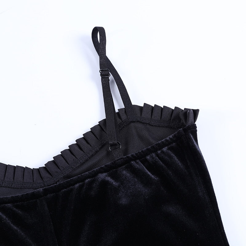 Gothic Velvet Cross A-Line Dress