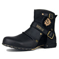 Men’s Retro Leather Punk Moto Boots – OS-5008-1