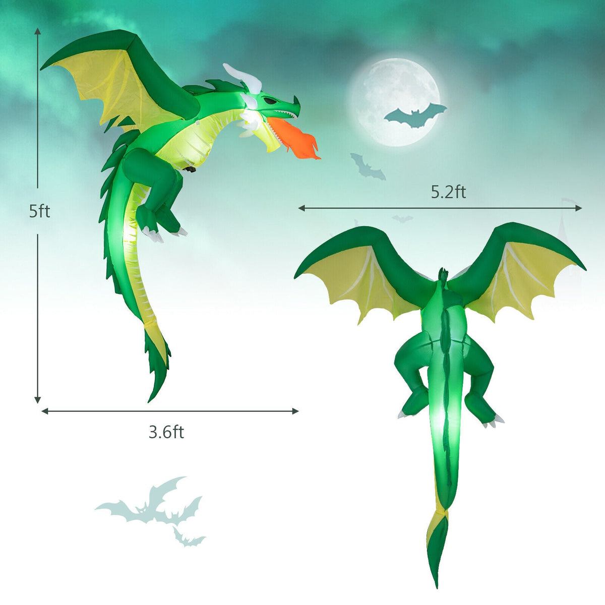5' Inflatable Hanging Dragon