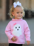 Pink Knit Ghost Sweater Girls