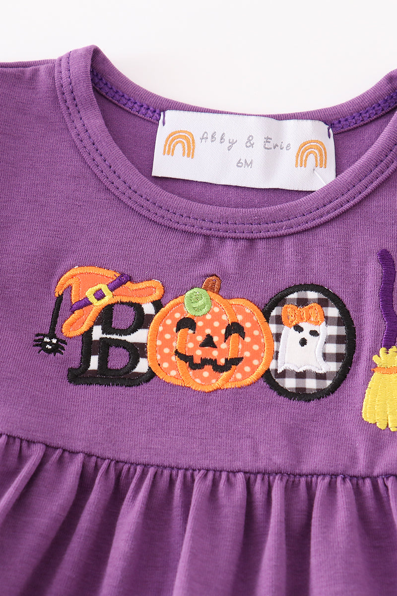 Halloween pumpkin ghost girl bloomers set