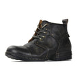 Men’s Distressed Leather Punk Moto Boots – OS-6015