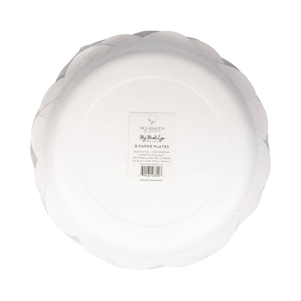 Boo Ghost Halloween Paper Plates 10" - Set of 8